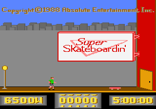 Super Skateboardin' — Title screen