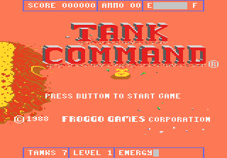Tank Command — Title screen