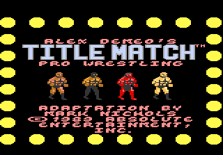 Title Match Pro Wrestling — Title screen