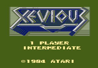Xevious — Title screen