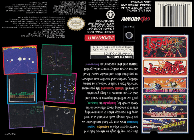 Arcade's Greatest Hits : The Atari Collection 1 — Box back