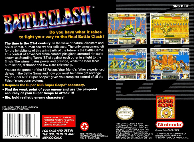 Battle Clash — Box back
