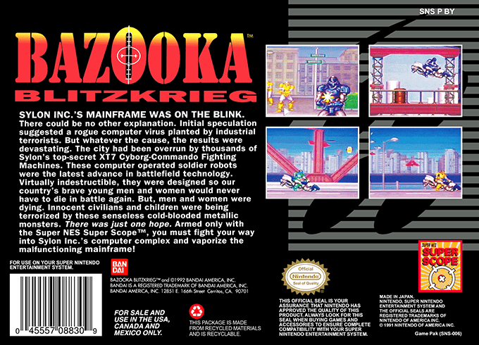 Bazooka Blitzkrieg — Box back