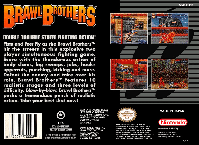 Brawl Brothers — Box back