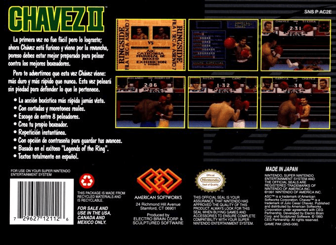 Chavez II — Box back