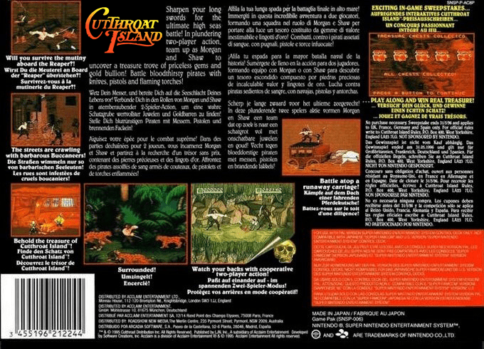 Cutthroat Island — Box back