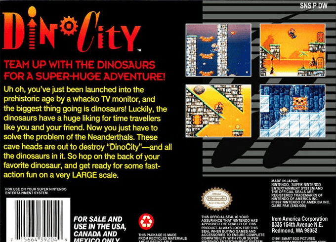 Dinocity — Box back