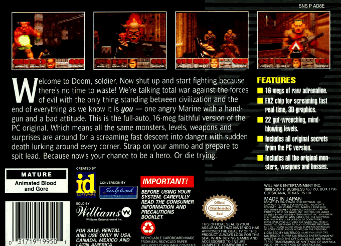 Doom — Box back