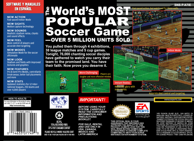 FIFA Soccer 97 — Box back