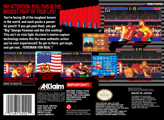 Foreman for Real — Box back