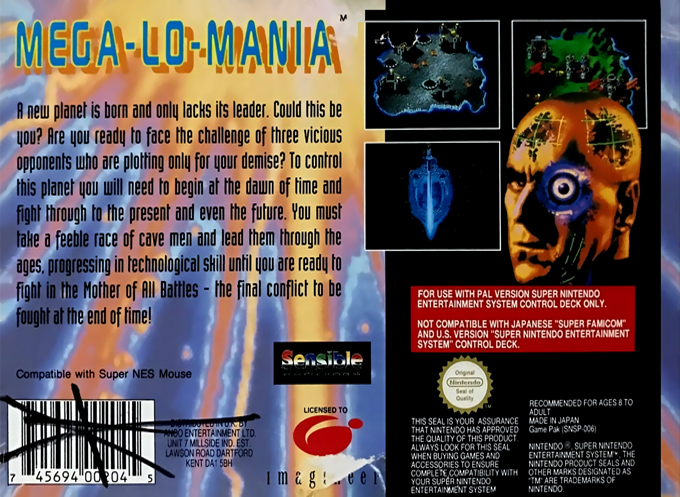 Mega-Lo-Mania — Box back