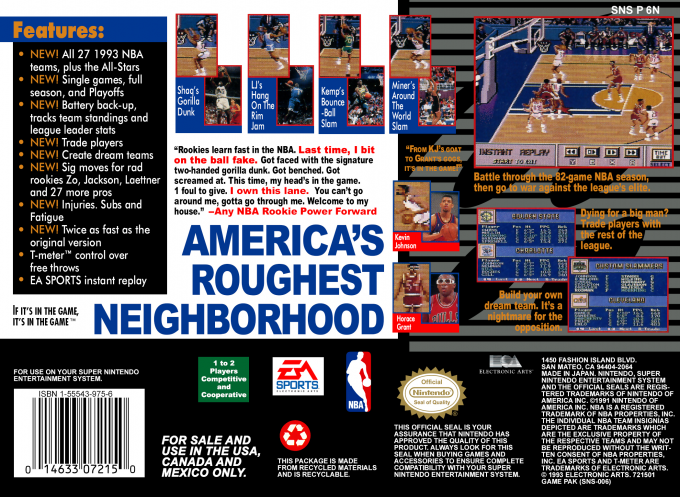 NBA Showdown — Box back