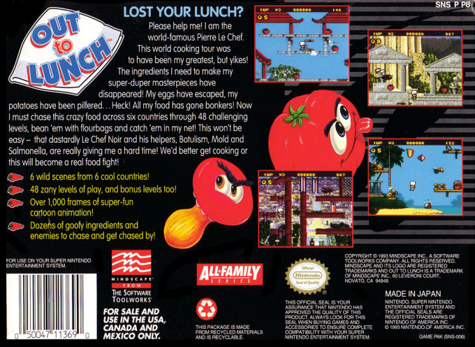 Out to Lunch — Box back
