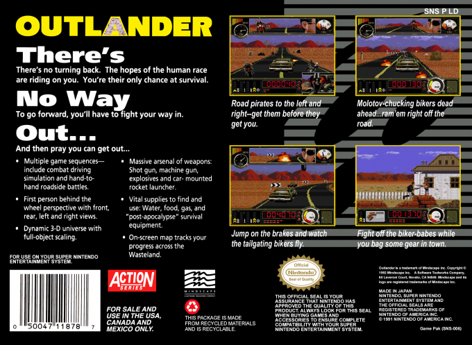 Outlander — Box back