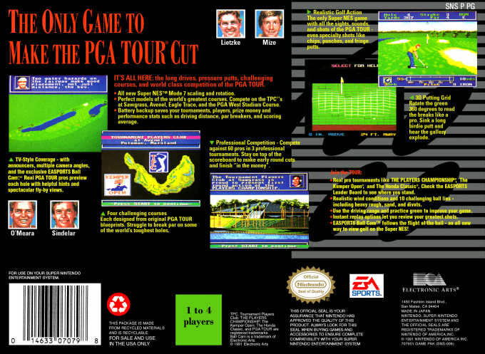 PGA Tour Golf — Box back