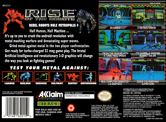 Rise of the Robots — Box back