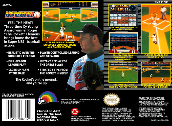 Roger Clemens' MVP Baseball — Box back