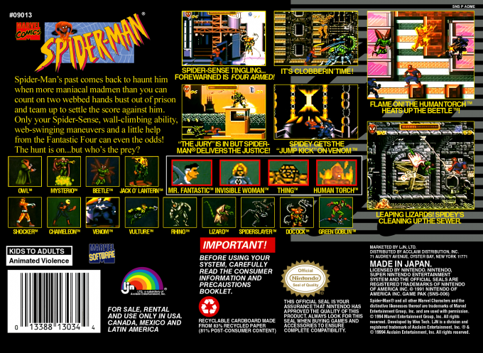 Spider-Man — Box back