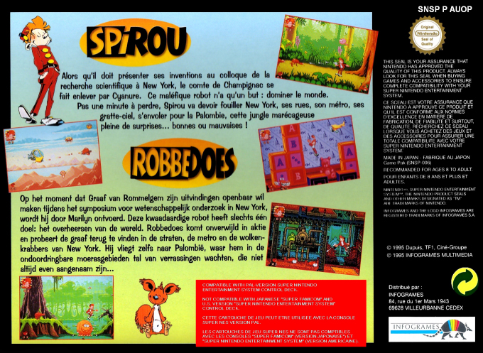 Spirou — Box back