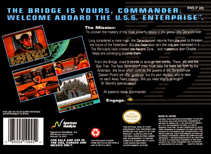 Star Trek : The Next Generation - Future's Past — Box back