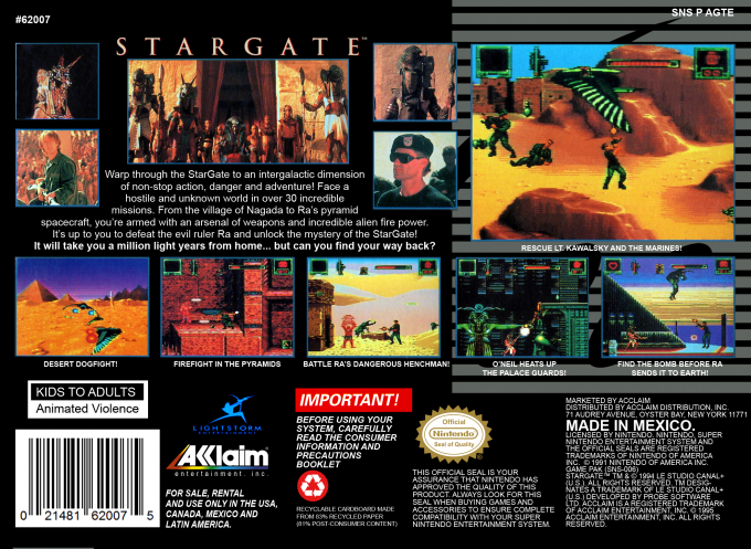 Stargate — Box back