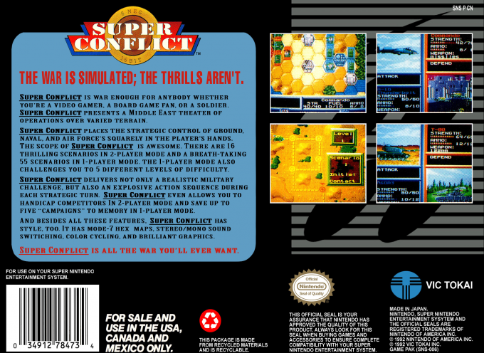 Super Conflict — Box back