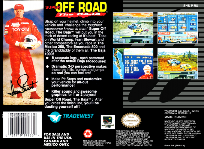Super Off Road : The Baja — Box back