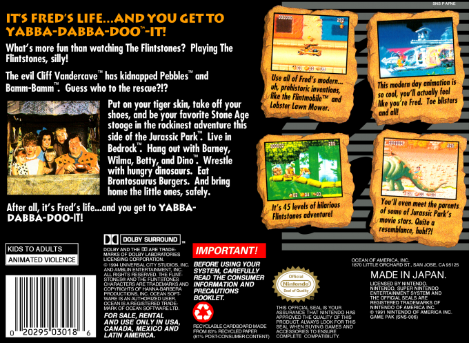 The Flintstones — Box back