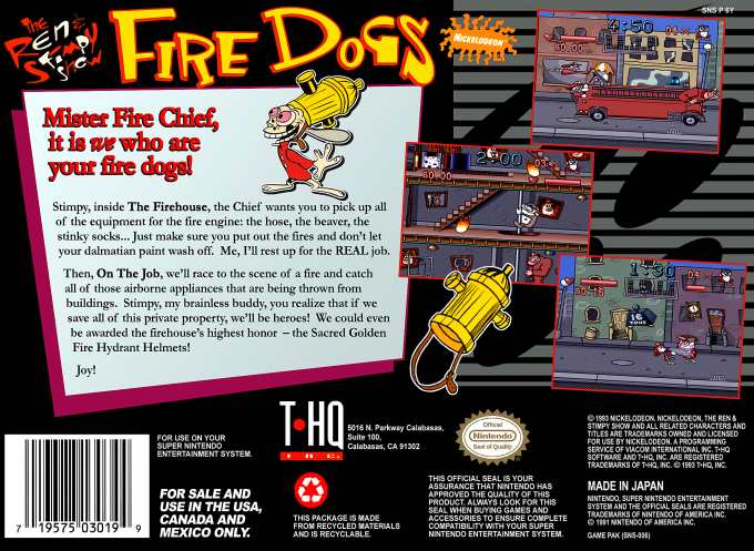 The Ren & Stimpy Show : Fire Dogs — Box back