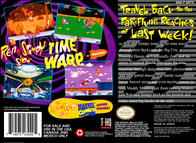 The Ren & Stimpy Show : Time Warp — Box back