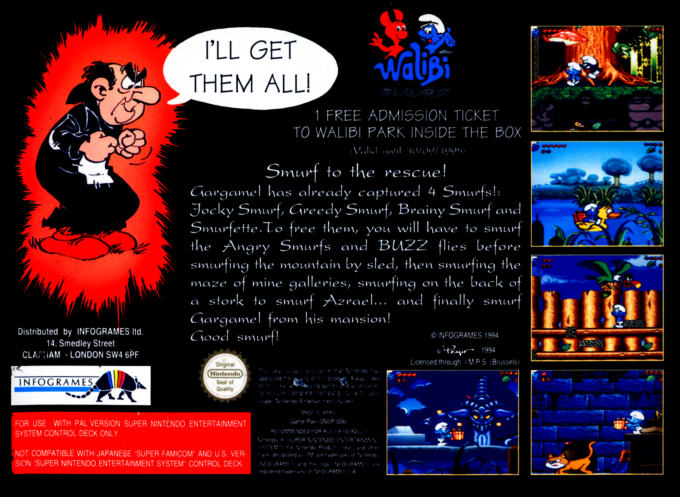 The Smurfs — Box back