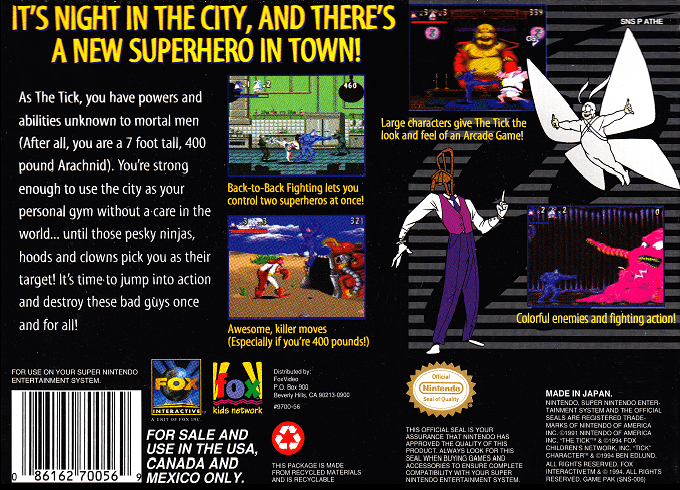The Tick — Box back