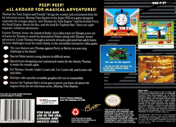 Thomas the Tank Engine & Friends — Box back