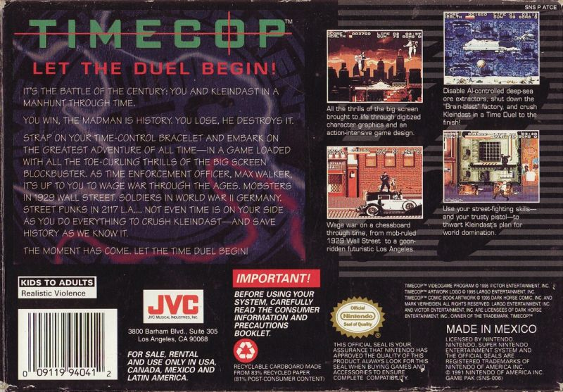 Timecop — Box back