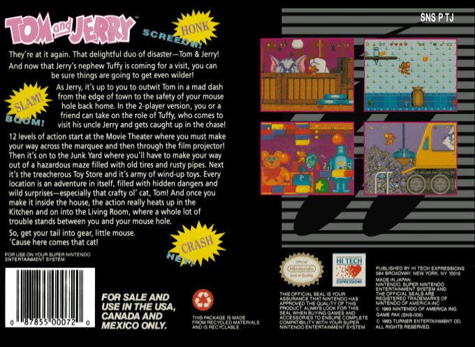 Tom and Jerry — Box back