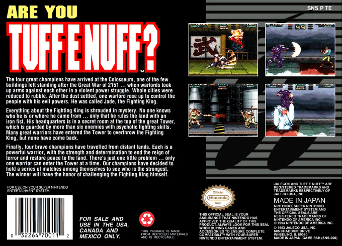 Tuff E Nuff — Box back