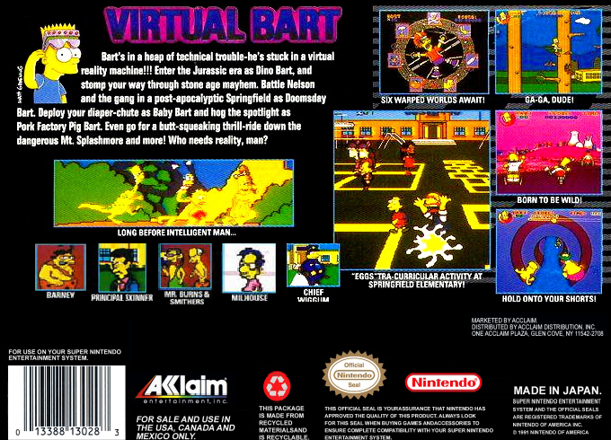 Virtual Bart — Box back
