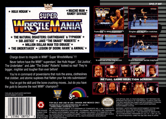WWF Super WrestleMania — Box back