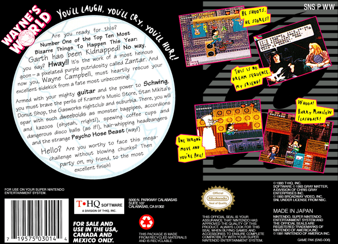 Wayne's World — Box back