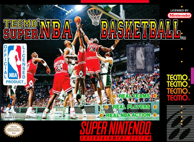 Tecmo Super NBA Basketball box art