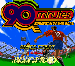 90 Minutes : European Prime Goal — Title screen