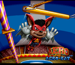 Aero the Acro-Bat — Title screen