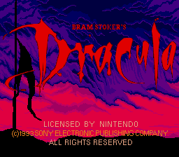 Bram Stoker's Dracula — Title screen