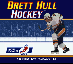 Brett Hull Hockey — Title screen