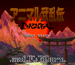 Brutal : Paws of Fury — Title screen