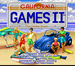 California Games II — Title screen