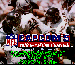 Capcom's MVP Football — Title screen