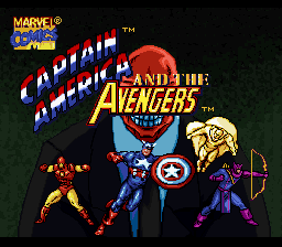 Captain America and the Avengers — Title screen