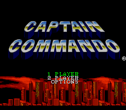 Captain Commando — Title screen
