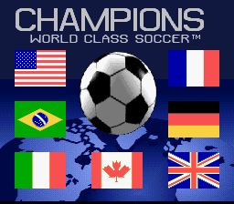 Champions : World Class Soccer — Title screen